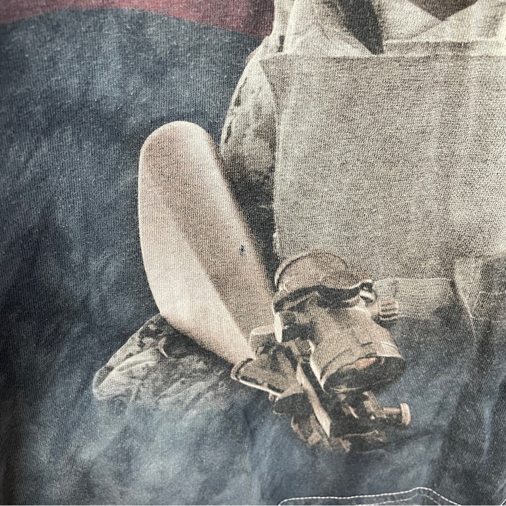 The Mountain USMC Bulldog Mascot Patriotic Tie Dye Short Sleeve Shirt Large - Picture 3 of 6